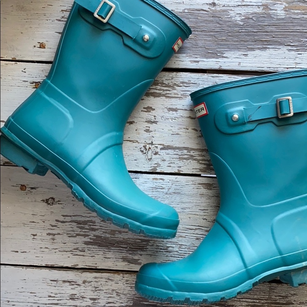 Hunter original Short Matte turquoise Rainboots